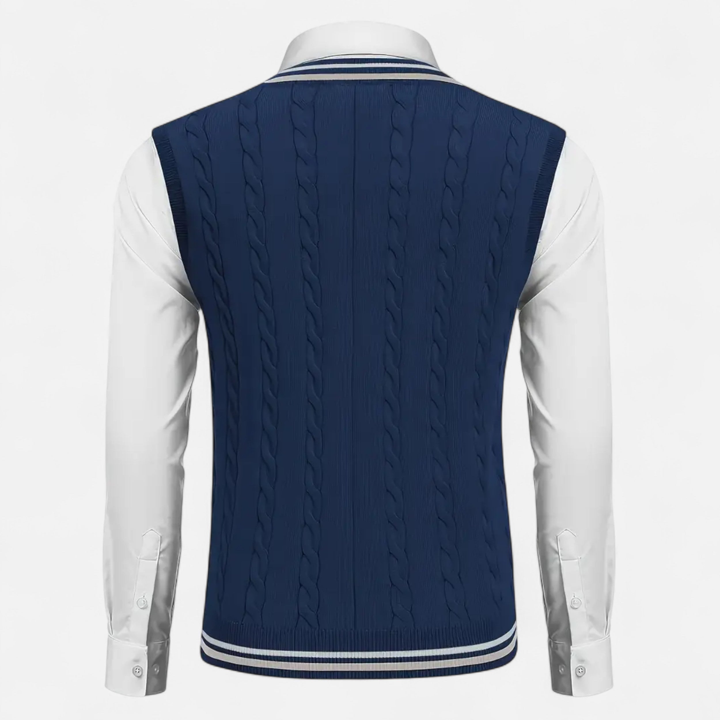 Men’s Knitted V-Neck Vest – Heritage Layers