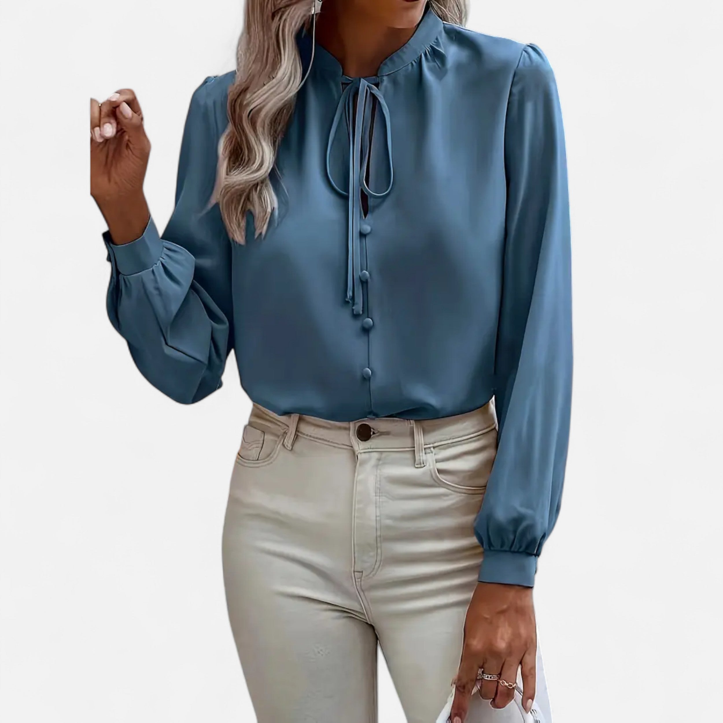 Women’s Elegant Tie-Neck Blouse