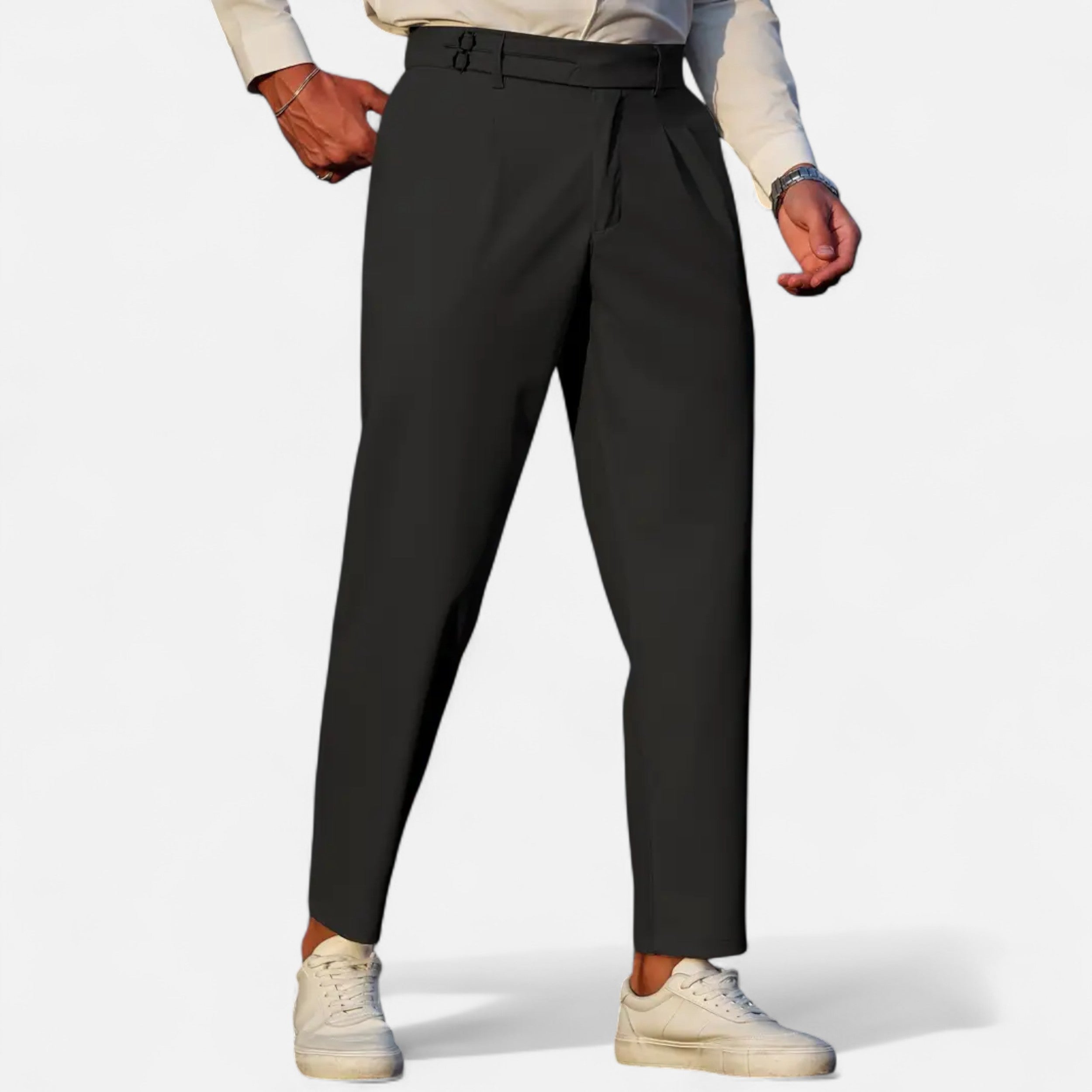 Men’s Relaxed-Fit Pants – Double-Button Classic