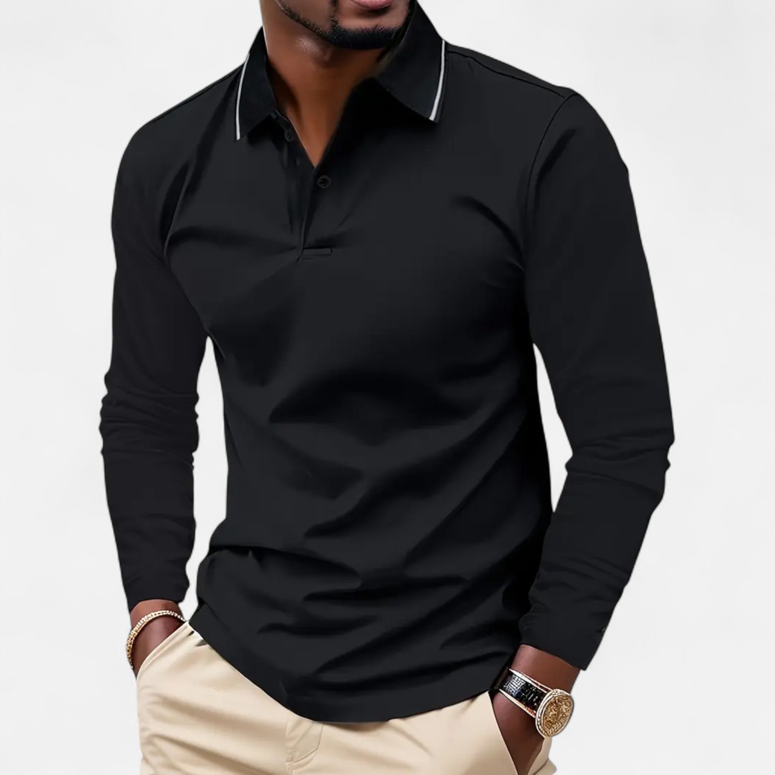 Men’s Casual Rugby Top – Timeless Autumn Layer