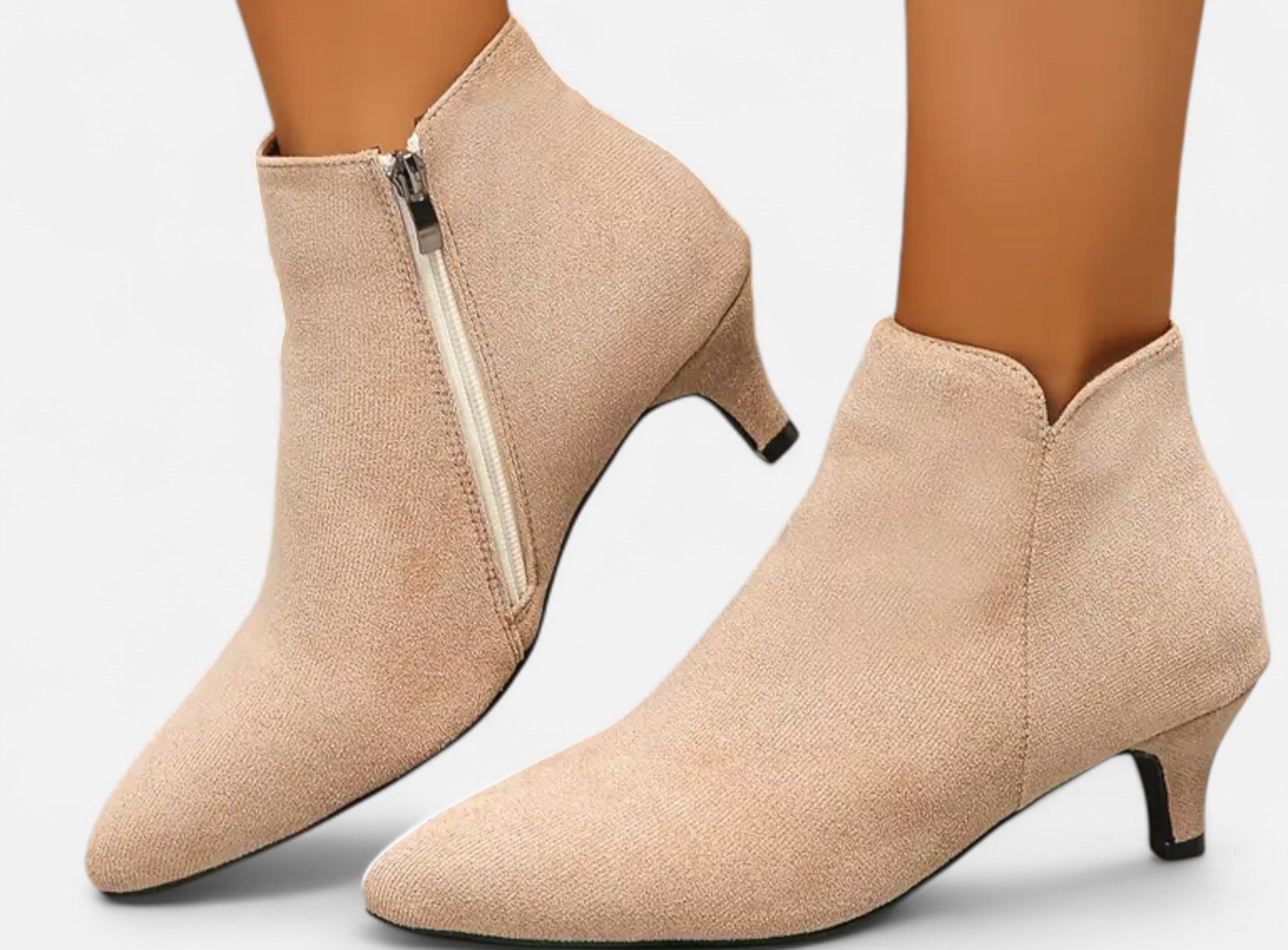 Women’s Kitten Heel Pointed Ankle Boots