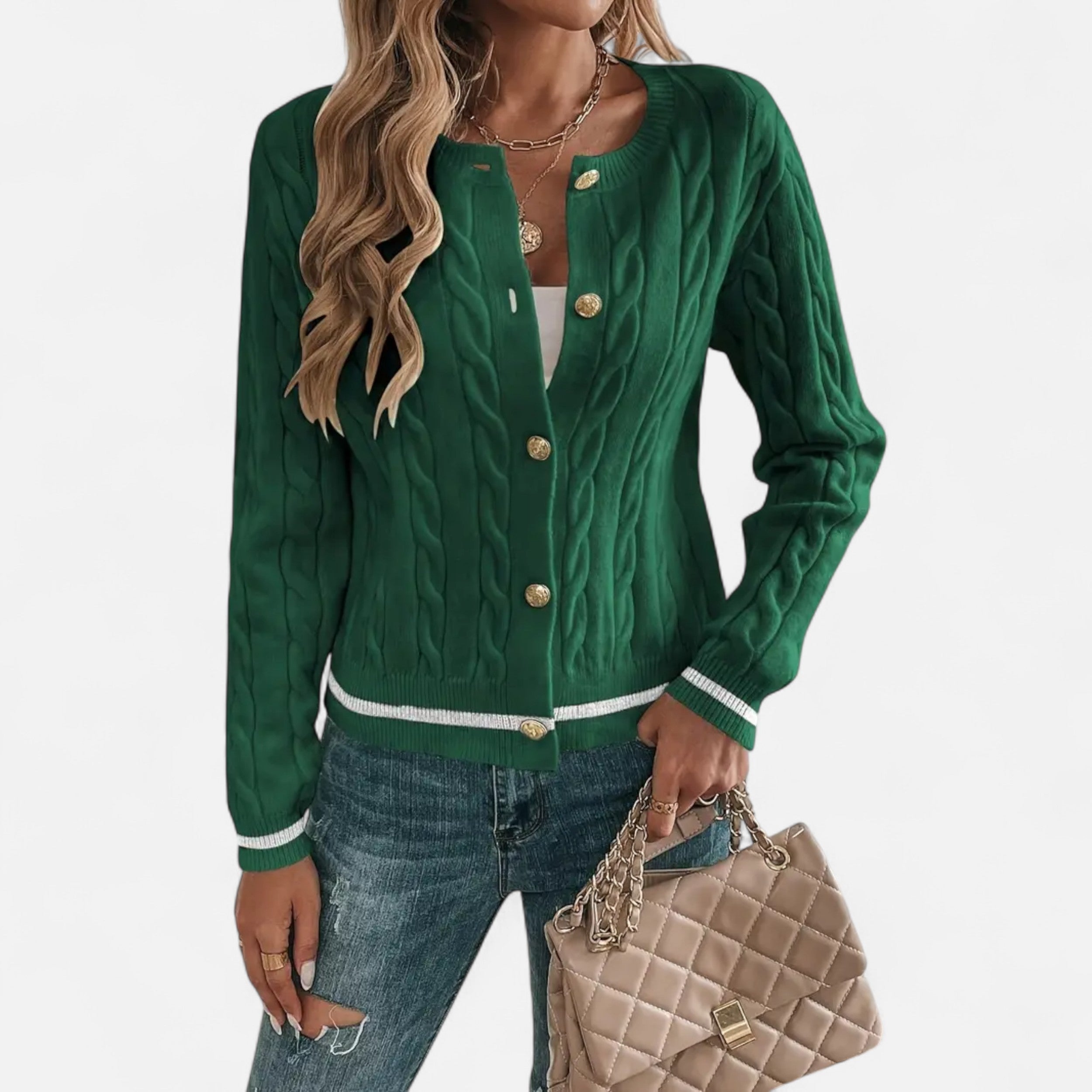Women’s Elegant Long Sleeve Knit Cardigan
