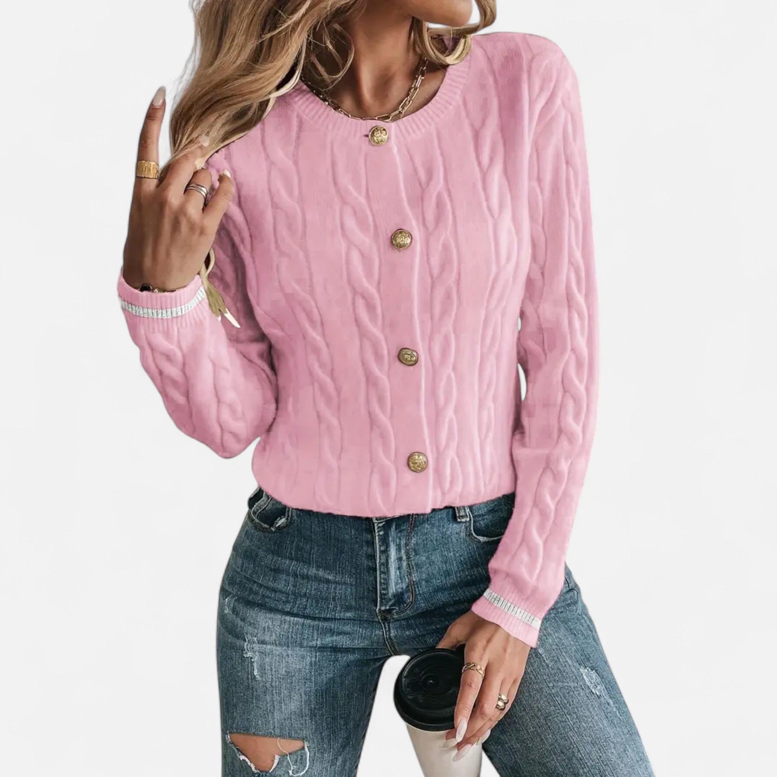 Women’s Elegant Long Sleeve Knit Cardigan