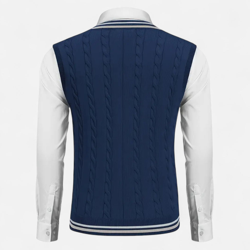 Men’s Knitted V-Neck Vest – Heritage Layers