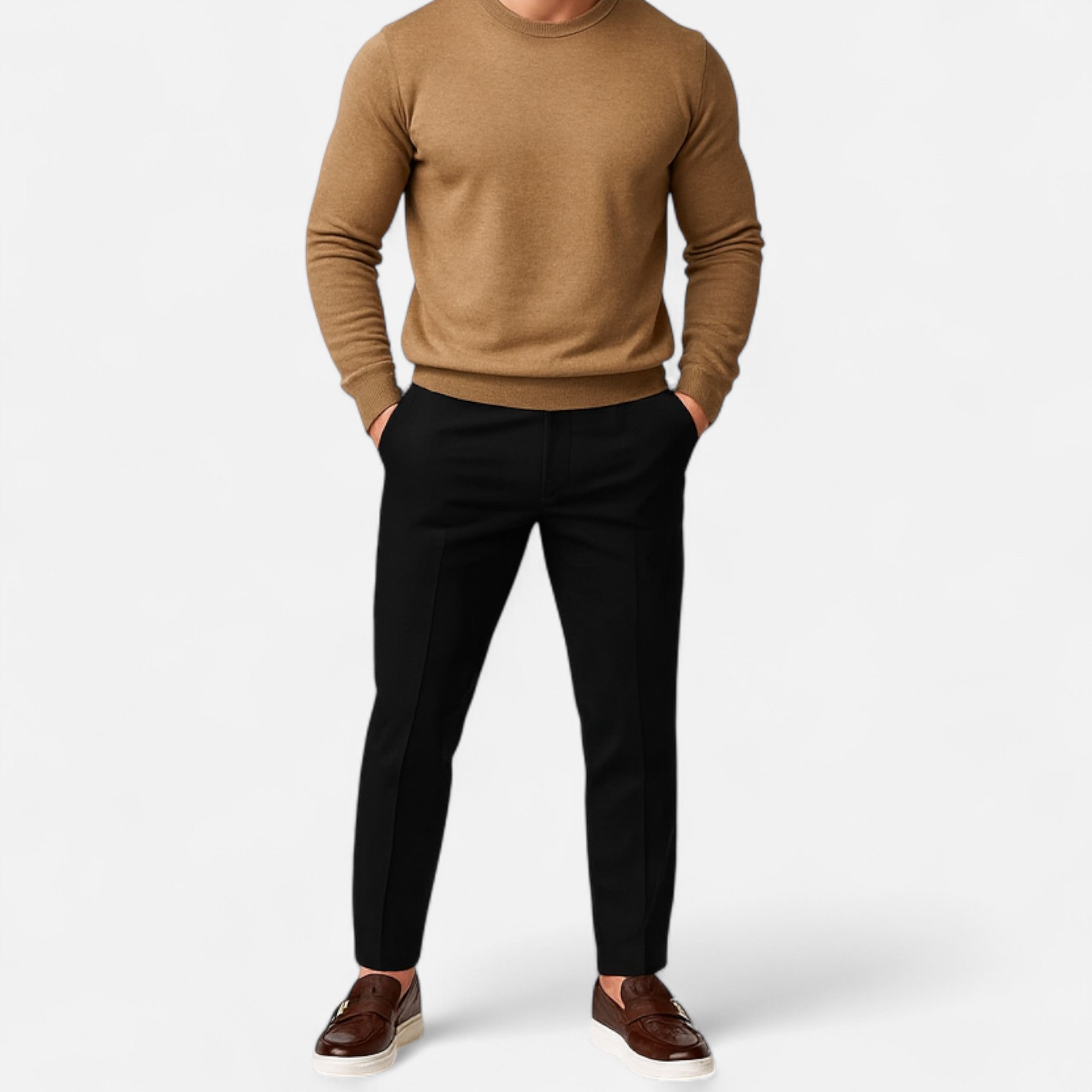 Men’s Gold-Pattern Casual Loafers