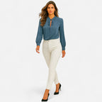 Women’s Elegant Tie-Neck Blouse