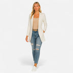 Women’s Chic Mid-Length Lapel Cardigan