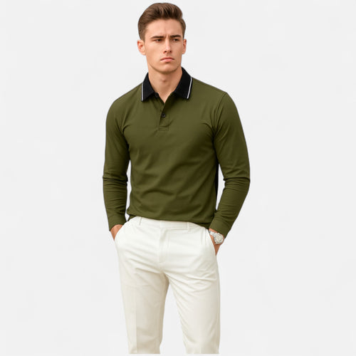 Men’s Casual Rugby Top – Timeless Autumn Layer