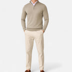 Men’s Quarter-Zip Knit Sweater – Slim Elegance