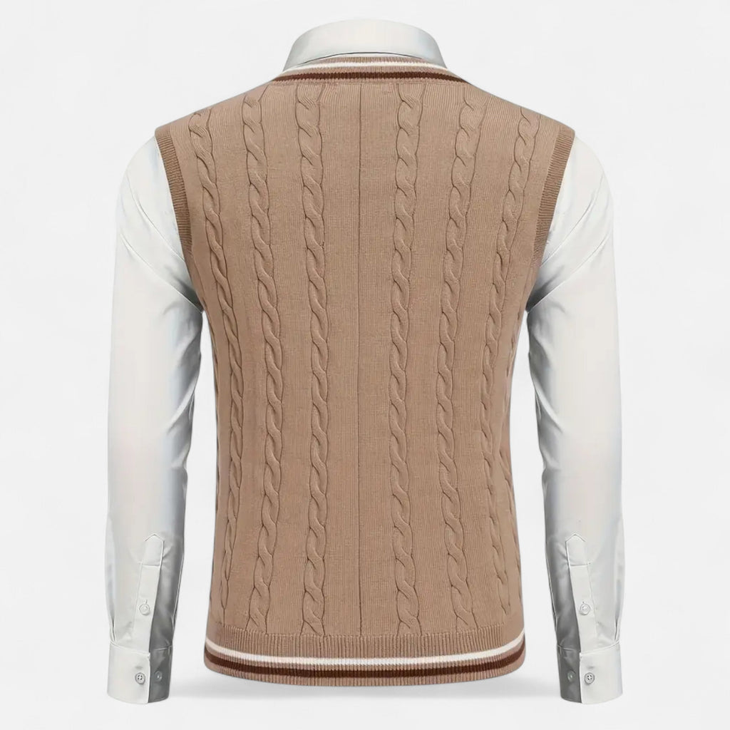 Men’s Knitted V-Neck Vest – Heritage Layers