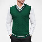 Men’s Knitted V-Neck Vest – Heritage Layers