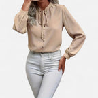 Women’s Elegant Tie-Neck Blouse