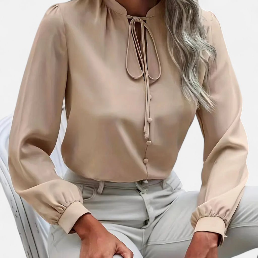 Women’s Elegant Tie-Neck Blouse