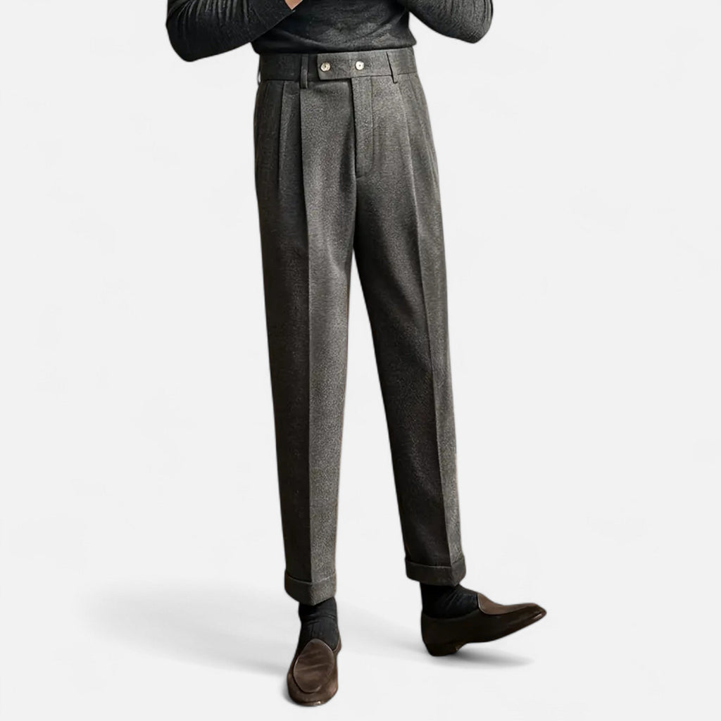 Men’s Naples Trousers – High-Waist British Style