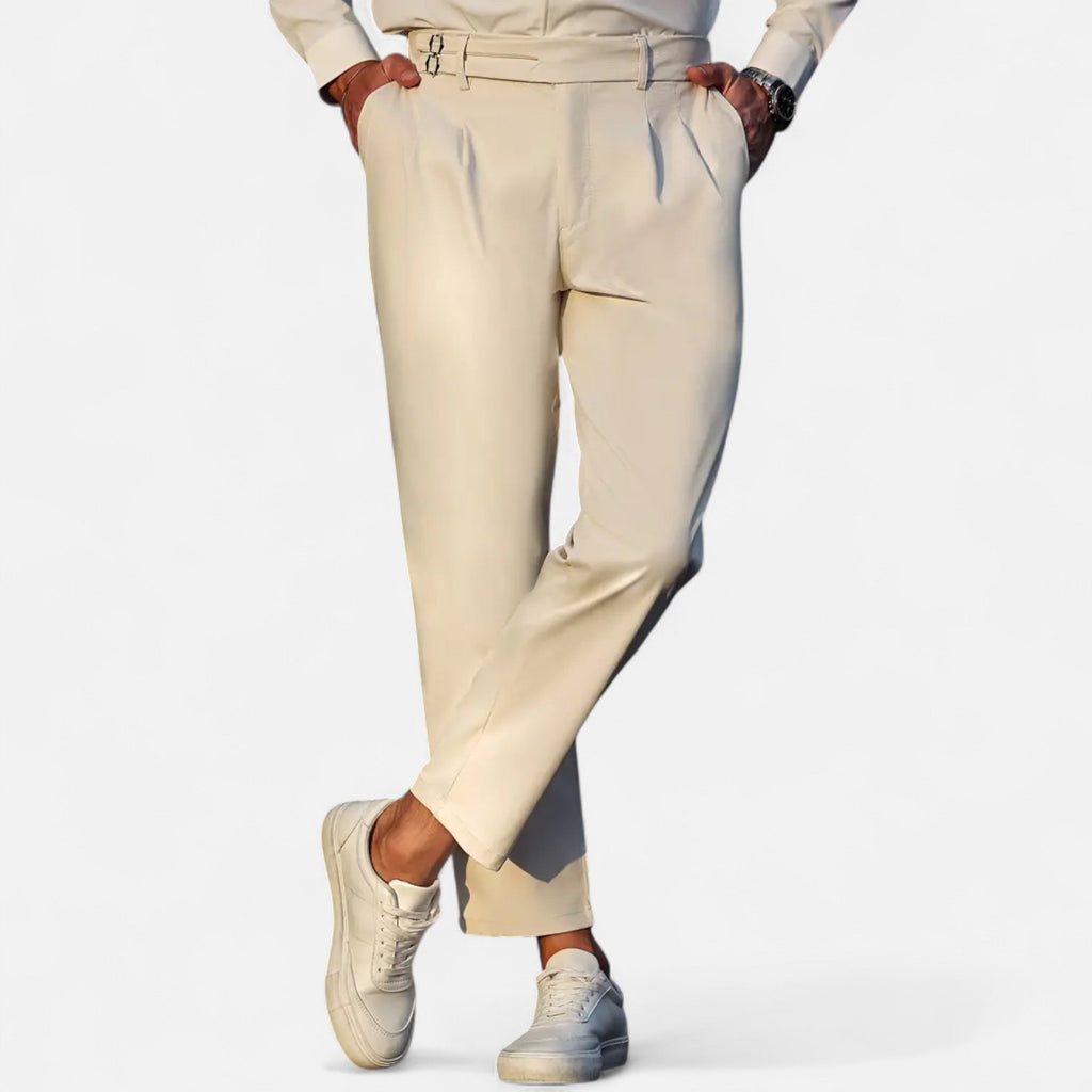 Men’s Relaxed-Fit Pants – Double-Button Classic
