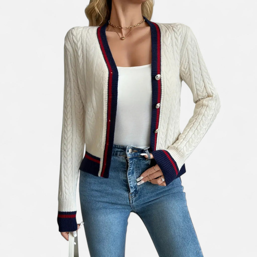 Women’s Colorblock V-Neck Cardigan