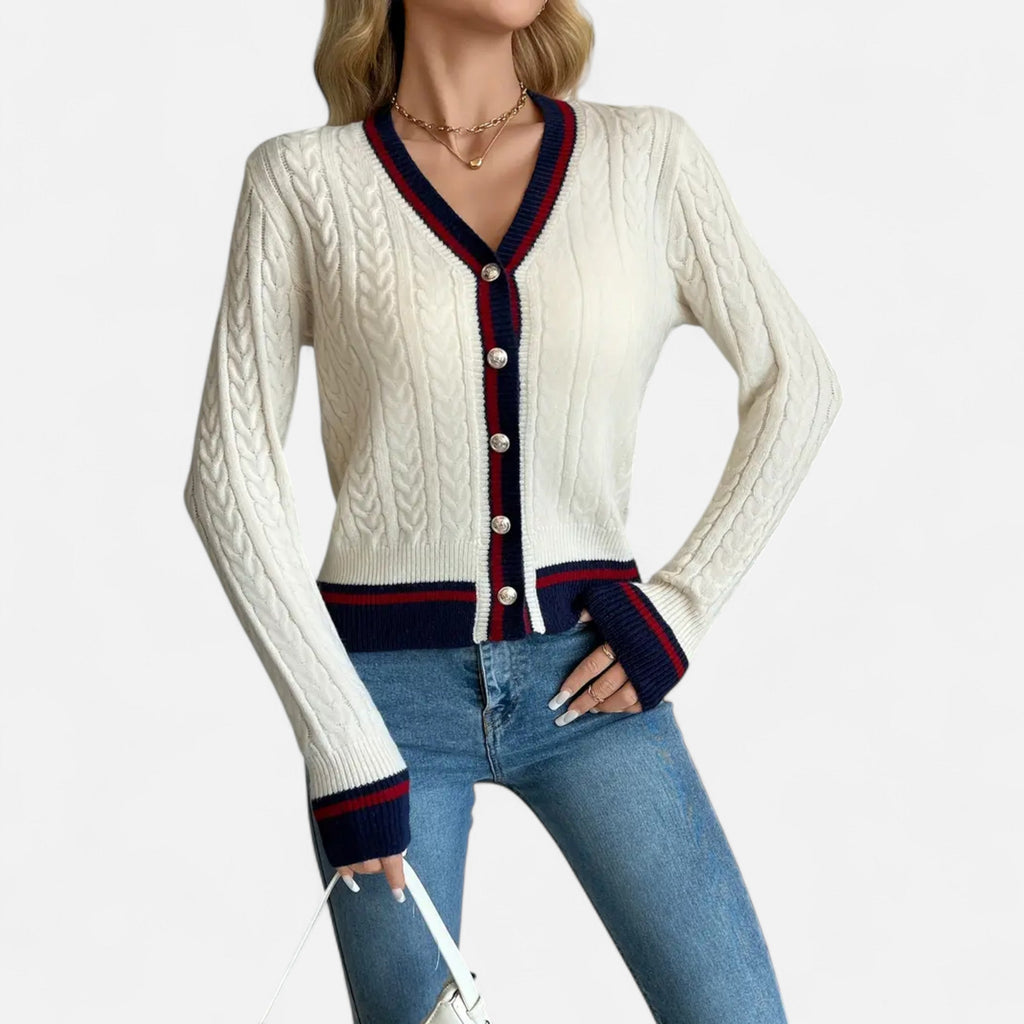 Women’s Colorblock V-Neck Cardigan