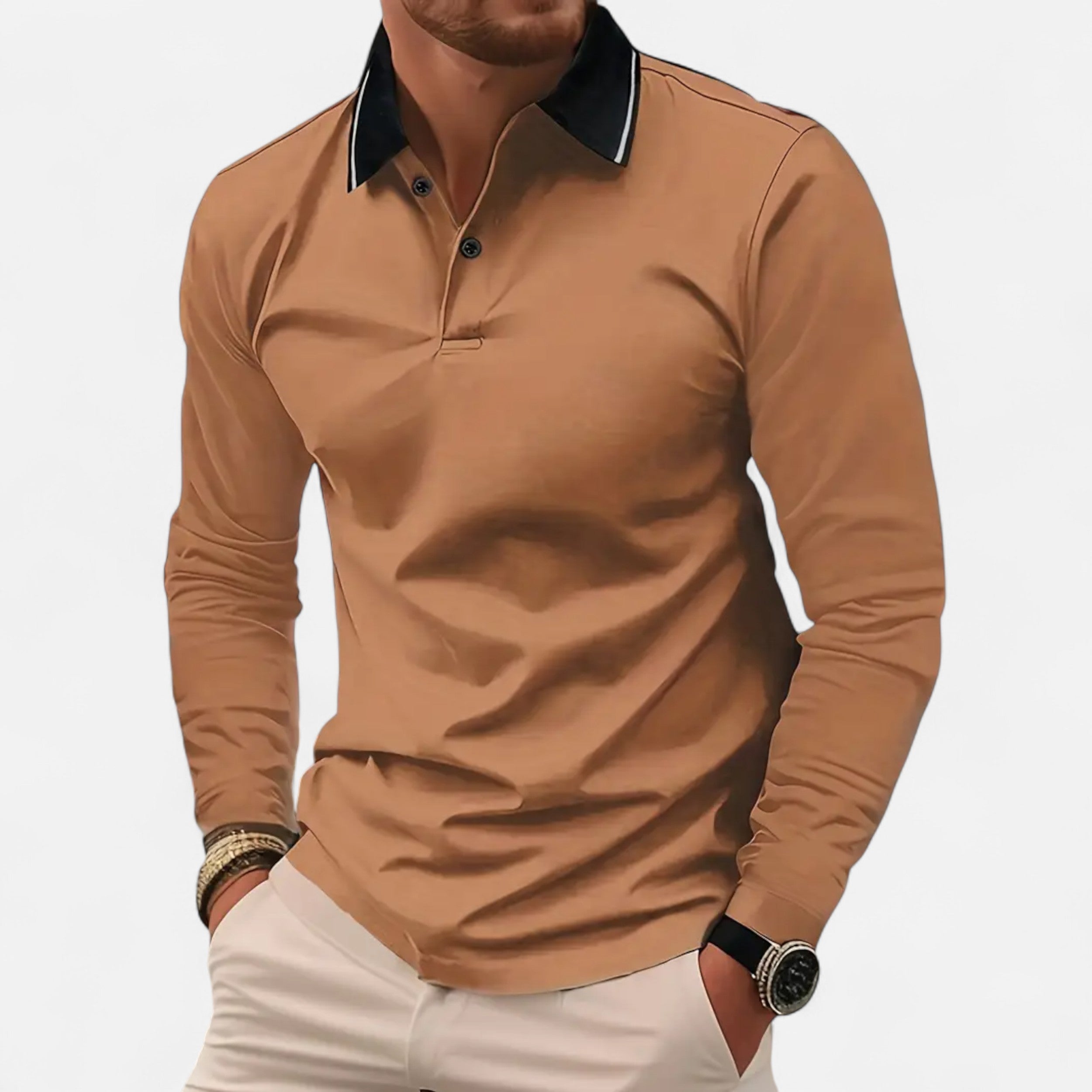 Men’s Casual Rugby Top – Timeless Autumn Layer