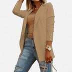Women’s Chic Mid-Length Lapel Cardigan