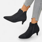 Women’s Kitten Heel Pointed Ankle Boots