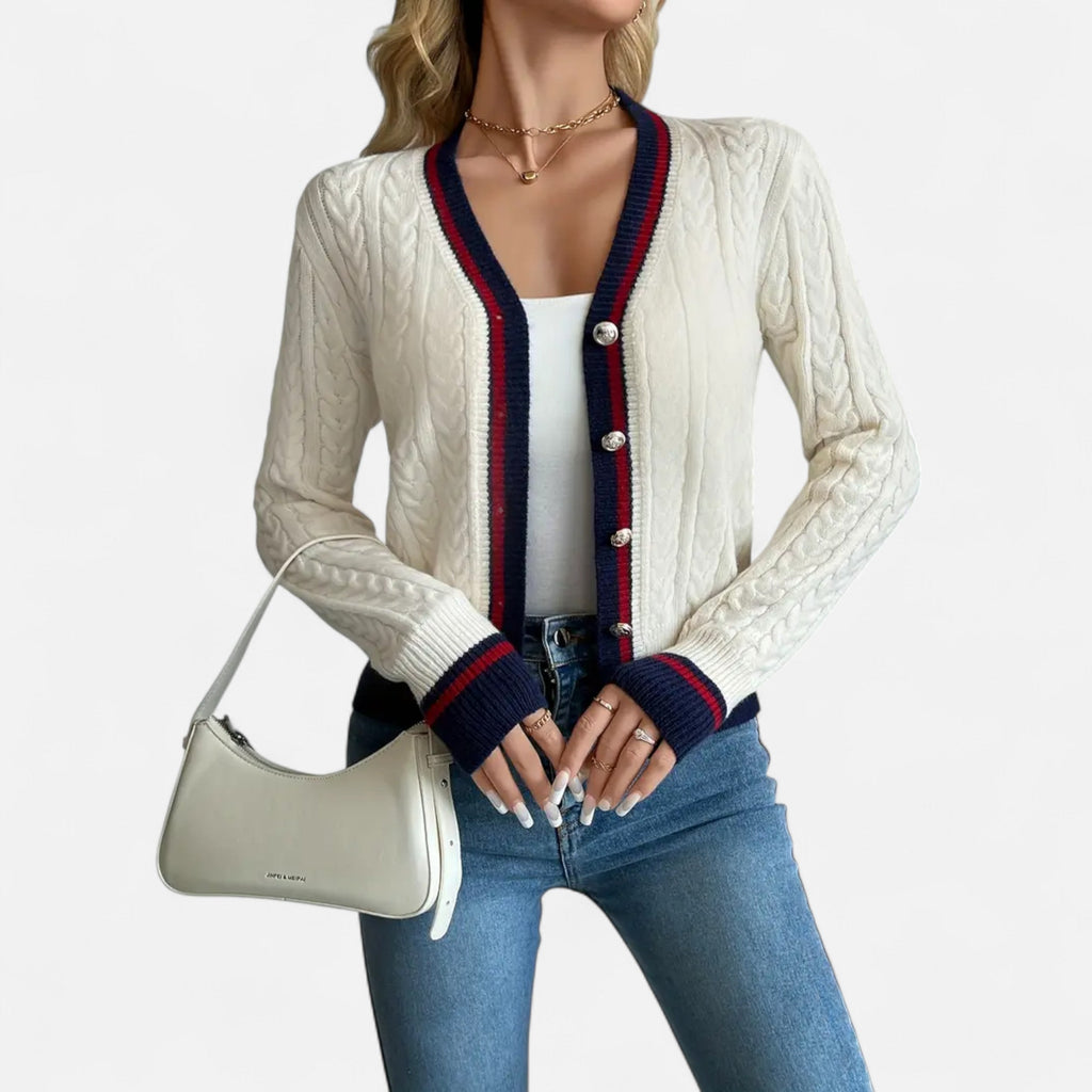 Women’s Colorblock V-Neck Cardigan