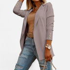 Women’s Chic Mid-Length Lapel Cardigan