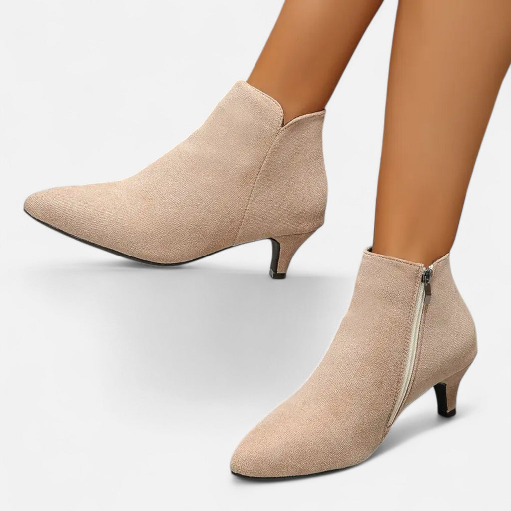 Women’s Kitten Heel Pointed Ankle Boots
