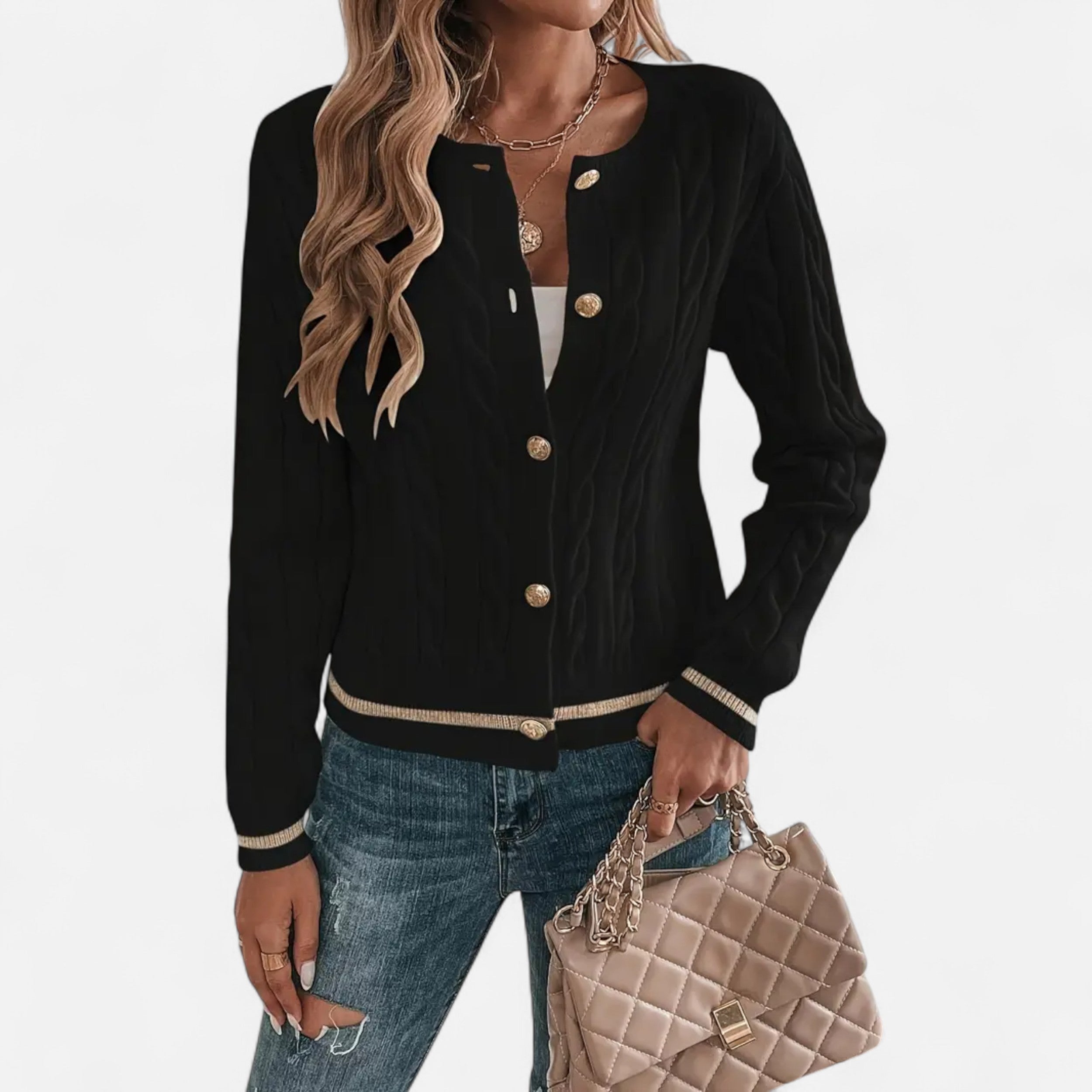 Women’s Elegant Long Sleeve Knit Cardigan