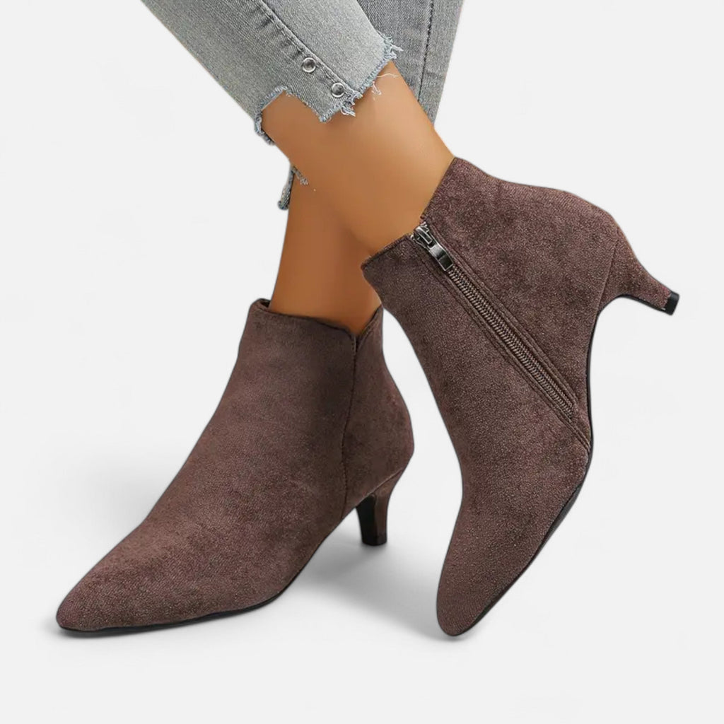 Women’s Kitten Heel Pointed Ankle Boots